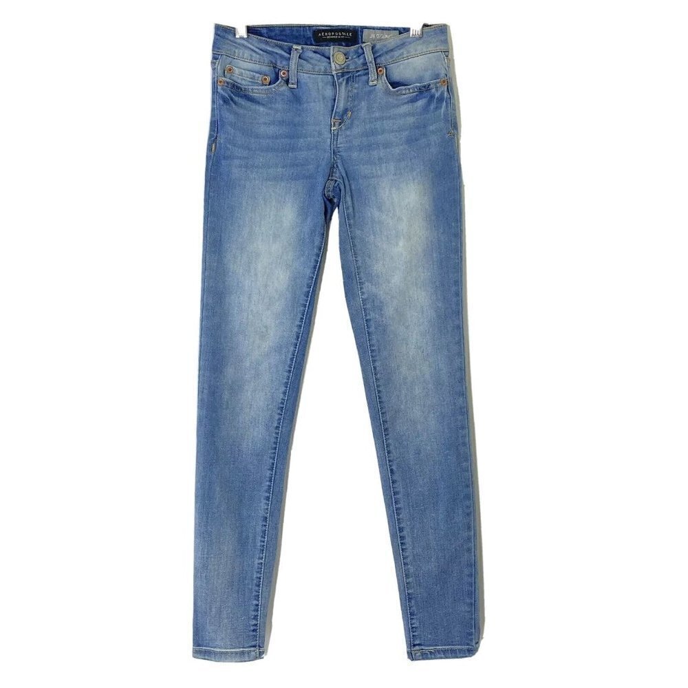 Aeropostale Women's size 00 Reg Jeggings Stretch Denim Blue Jeans